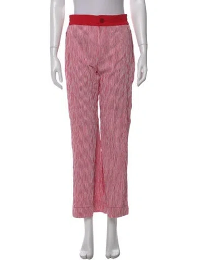 Pre-owned Snider Striped Wide Leg Pants In Pink