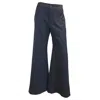 Snider Women's Black / Blue Norris Trouser In Black/blue