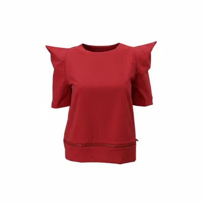Snider Women's Red Deconstructed Top