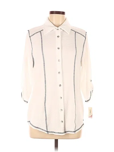 Sno Skins 3/4 Sleeve Blouse In White