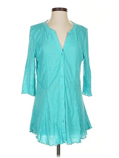 Pre-owned Sno Skins Cardigan Sweater In Teal