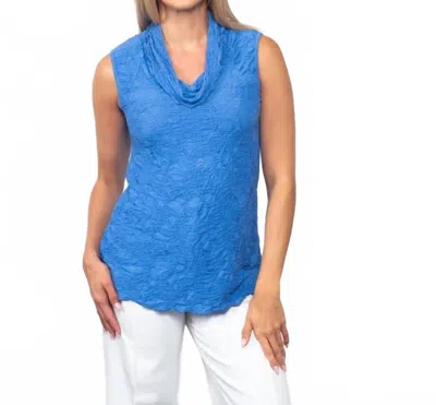 Sno Skins Cowl Neck Sleeveless Top In Periwinkle In Blue