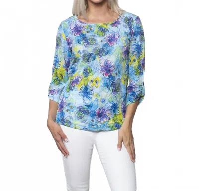 Sno Skins Crinkle Mesh Ballet Top In Summer In Multi