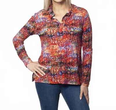 Sno Skins Johnny Collar Blouse In The Wall In Multi