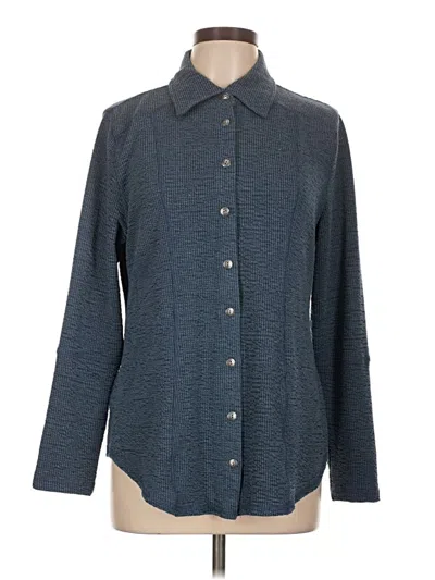Pre-owned Sno Skins Long Sleeve Blouse In Blue