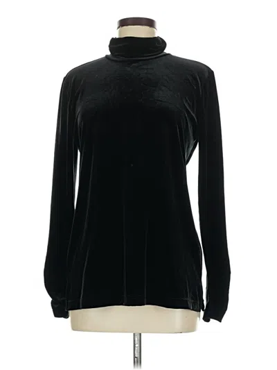 Pre-owned Sno Skins Long Sleeve Top Black Turtleneck Tops