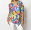 Shop Sno Skins Printed Crinkle Johnny Collar Top In Geode