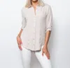 Sno Skins Seersucker Knit Matching Thread Button Shirt In Driftwood