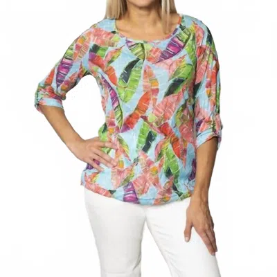 Sno Skins Women's Crinkle Mesh Top In Garden Party In Multi