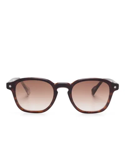 Snob Cabrio Mask Glasses In 褐色