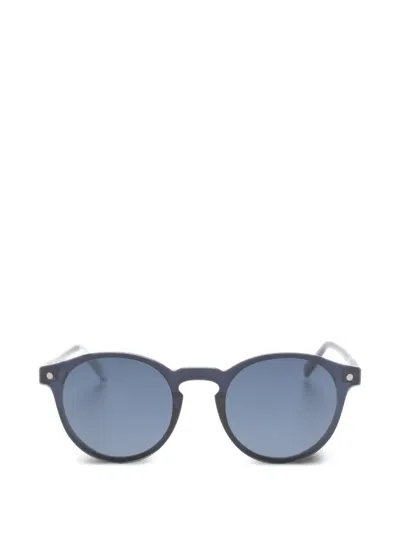 Snob Dogui Clip-on Round-frame Sunglasses In Blue