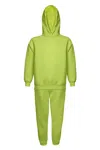 Snob Love Green Hoodie & Jogger Pants Set - Neon Yellow In Green