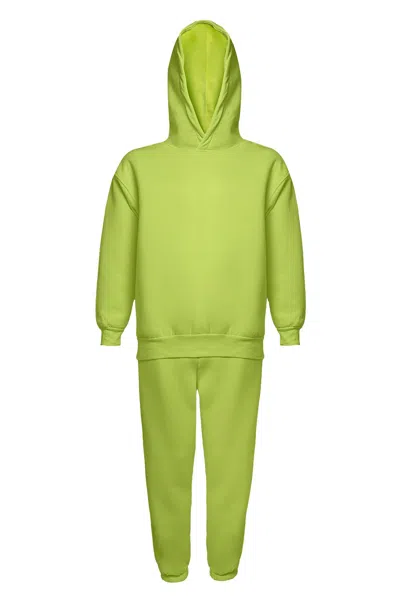 Snob Love Green Hoodie & Jogger Trousers Set - Neon Yellow