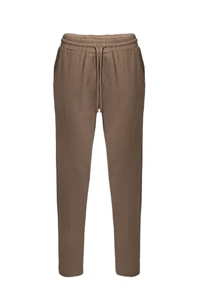 Snob Love Men's Ankle Trouser Brown