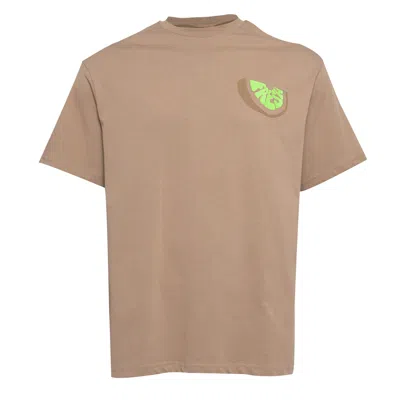 Snob Love Men's Brown Beige Basic Tshirt - Lime