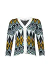 Snob Love Men's Button Down Cardigan - Yellow In Yellow