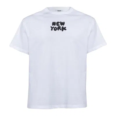 Snob Love Men's Cotton New York Tshirt - White