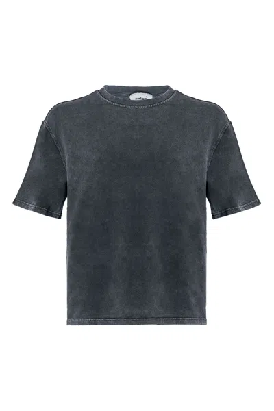 Snob Love Men's Cotton Washed Vintage Tee Loose T-shirt - Black