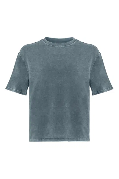 Snob Love Men's Cotton Washed Vintage Tee Loose T-shirt - Grey
