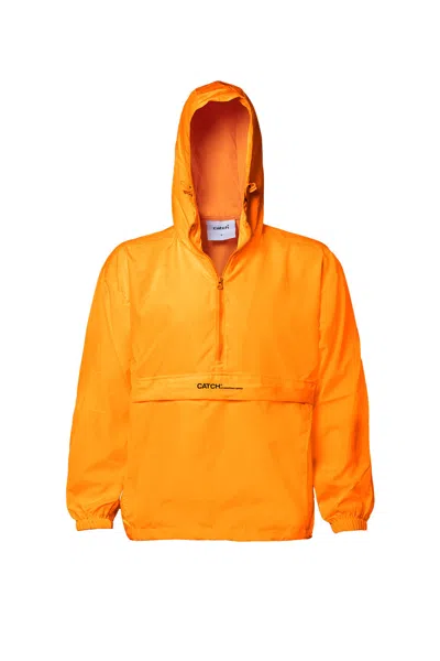 Snob Love Men's Green / Yellow / Orange Rain Hoodie - Neon Orange In Green/yellow/orange