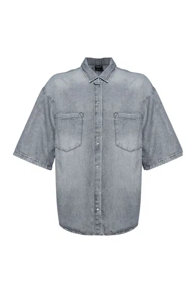 Snob Love Men's Jean Shirt - Grey