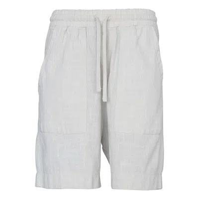 Snob Love Men's Neutrals Tied Linen Beige Short - Beige