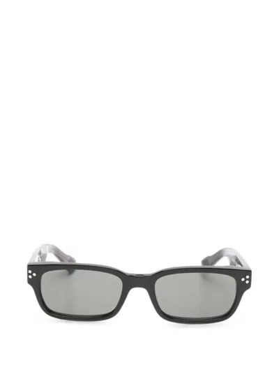 Snob Rectangle-frame Sunglasses In Black