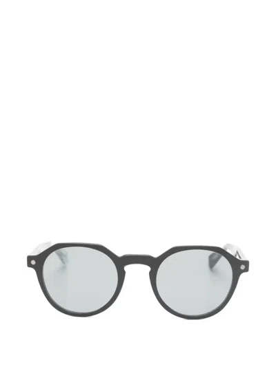 Snob Round Frame Glasses In Black