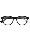 Snob Brille Mit Eckigem Gestell In Black