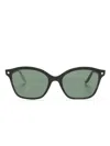 Snob Virgola Clip-on Glasses In Brown
