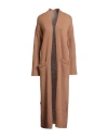 Snobby Sheep Woman Cardigan Camel Size 6 Wool, Cashmere