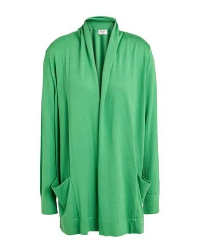 Snobby Sheep Woman Cardigan Green Size 6 Silk, Cashmere In Green