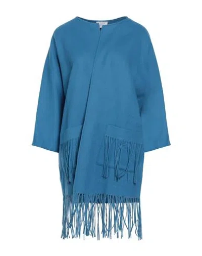 Snobby Sheep Woman Cardigan Light Blue Size 8 Wool In Blue