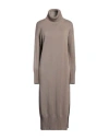 Snobby Sheep Woman Midi Dress Light Brown Size 4 Wool, Cashmere In Beige
