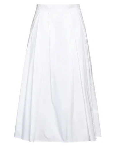 Snobby Sheep Woman Midi Skirt White Size 8 Cotton