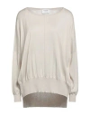 Snobby Sheep Woman Sweater Beige Size 12 Silk, Cashmere