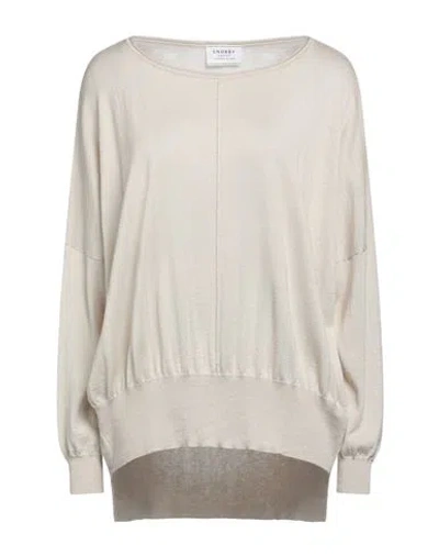 Snobby Sheep Woman Sweater Beige Size 12 Silk, Cashmere