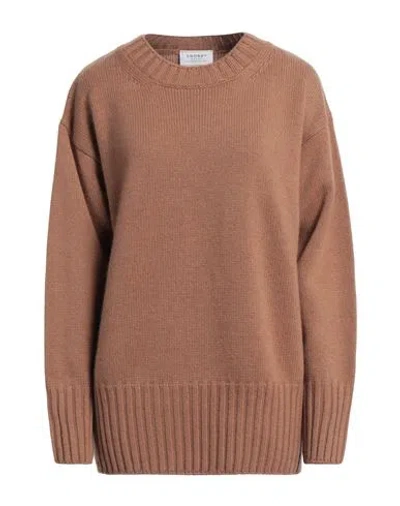 Snobby Sheep Woman Sweater Camel Size 6 Wool, Cashmere In Beige