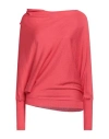 Snobby Sheep Woman Sweater Coral Size 8 Silk, Cashmere In Red