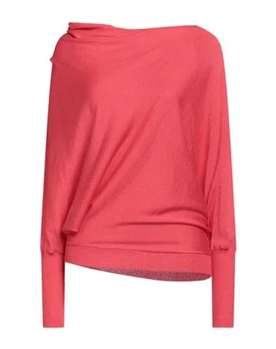 Snobby Sheep Woman Sweater Coral Size 8 Silk, Cashmere In Red