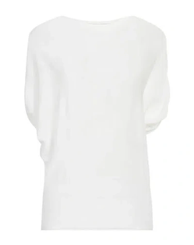 Snobby Sheep Woman Sweater Cream Size 8 Cotton, Silk In White