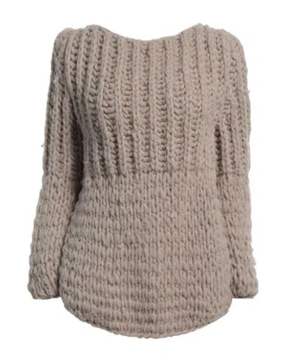 Snobby Sheep Woman Sweater Khaki Size 4 Wool, Silk, Cashmere In Beige