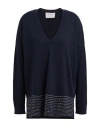 Snobby Sheep Woman Sweater Midnight Blue Size 6 Silk, Cashmere In Blue