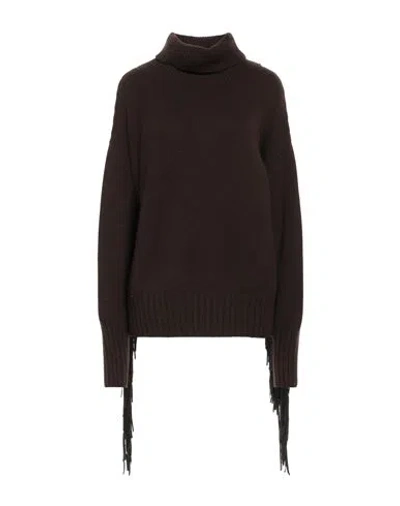 Snobby Sheep Woman Turtleneck Dark Brown Size 4 Wool, Cashmere