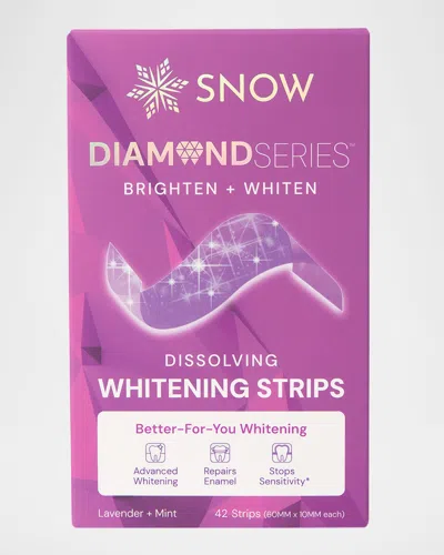 SNOW ORAL COSMETICS DIAMONDSERIES DISSOLVING TEETH WHITENING STRIPS WITH INSTANT BRIGHTENING, 42 STRIPES 