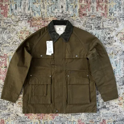 Pre-owned Snow Peak Aw22 Takibi Canvas Jacket Olive Khaki Work Chore Coverall