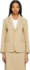 Snow Peak Beige Lightweight Blazer In Bg Beige