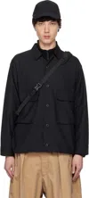 Snow Peak Black Hybrid Wool Shirt In Black