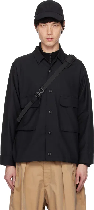Snow Peak Black Hybrid Wool Shirt