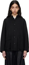 Snow Peak Black Hybrid Wool Utility Jacket In Black